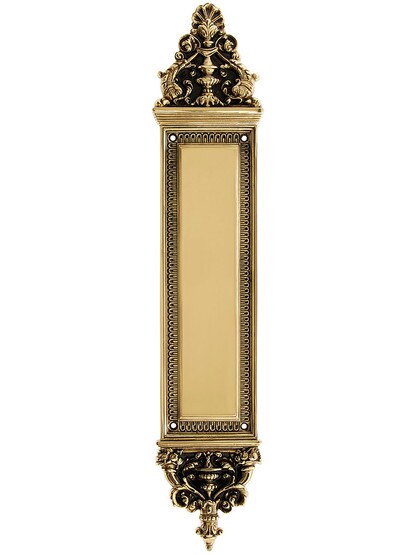 18 inch Apollo Push Plate In Un-Lacquered Brass